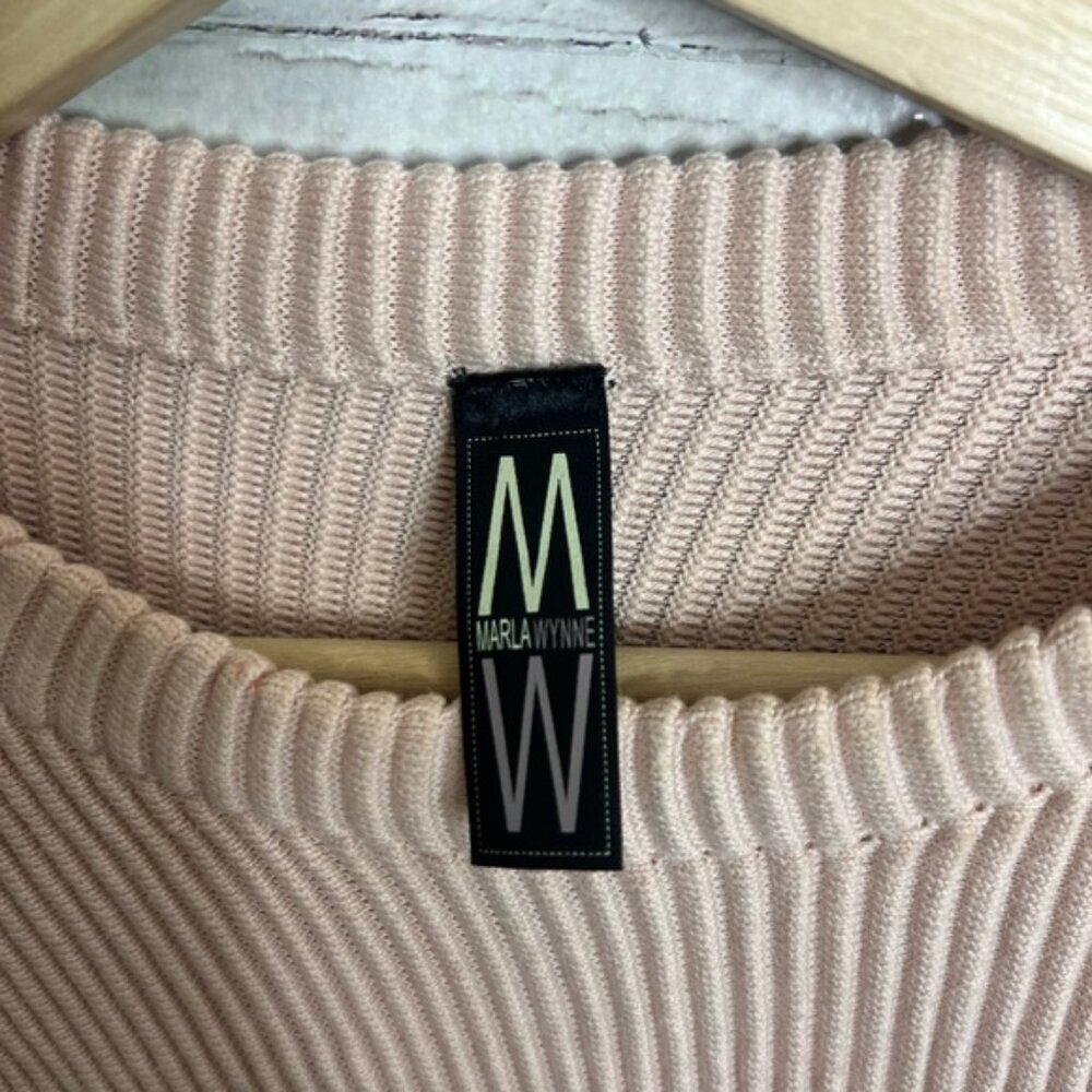 Marla Wynne Pink Ribbed Women's Sweater Size L - Picture 5 of 9
